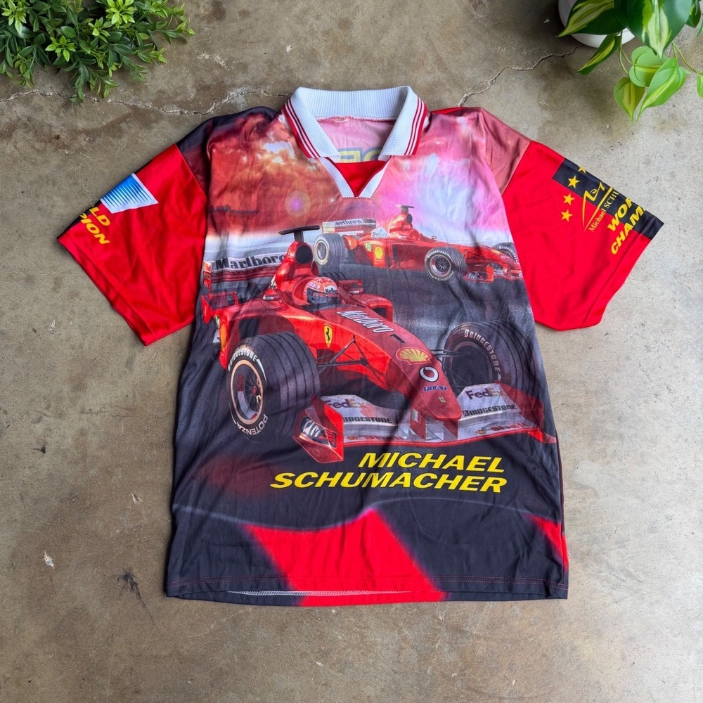 Ferrari Michael Schumacher F1 Racing Jersey XL Red All Over Print World Champion